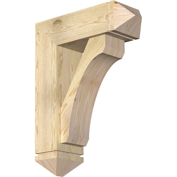 Ekena Millwork Legacy Arts and Crafts Rough Sawn Bracket w/ Offset Brace, Douglas Fir, 8"W x 24"D x 32"H BKT0806X24X32LEC03RDF - main